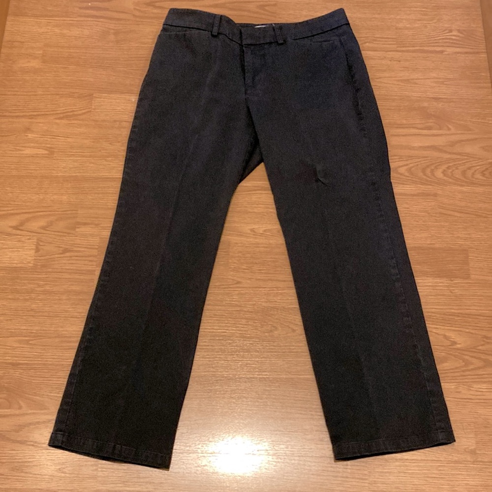 Dockers Ladies ideal Fit 8P Navy mid rise front zip with slash pockets